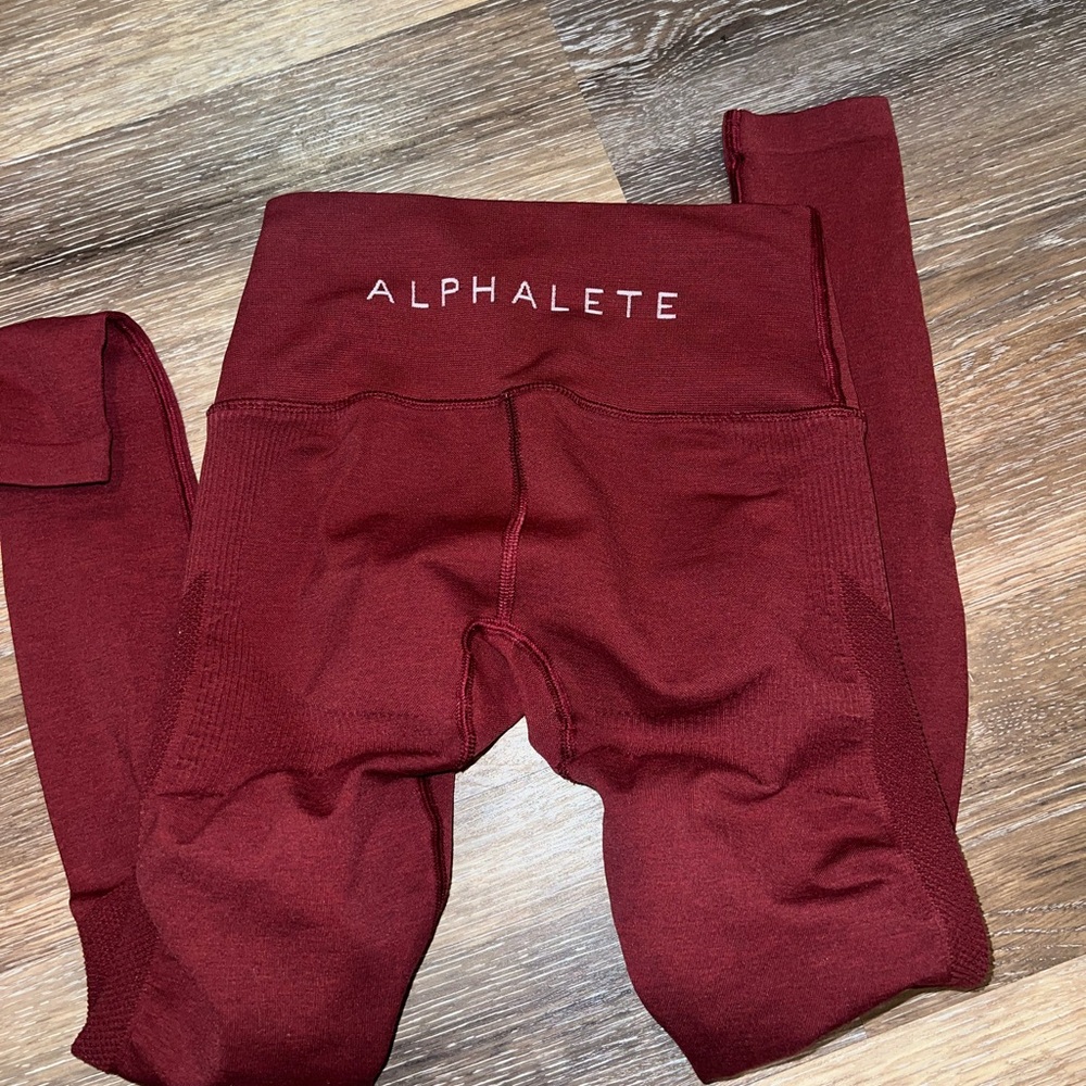 Alphalete Burgundy Leggings